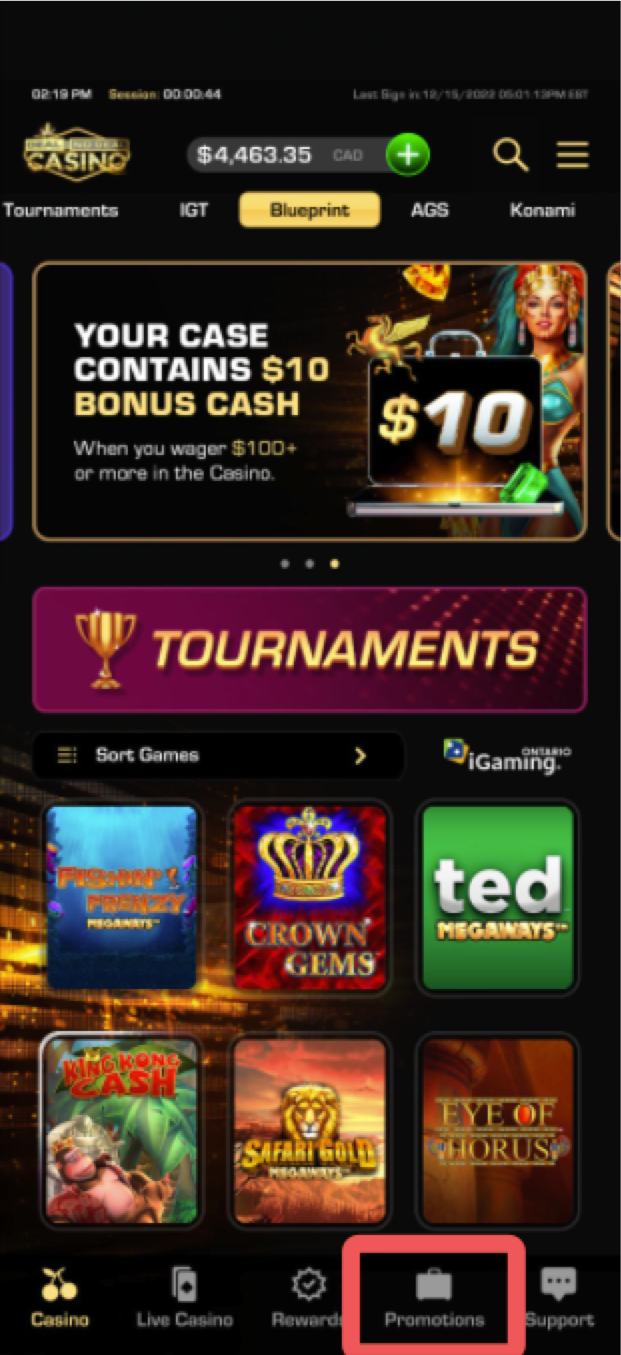 How To: Receive and collect on promotions – Ontario Deal or No Deal Casino